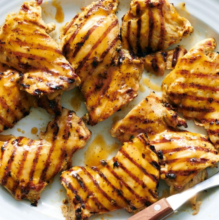 Honey Mustard Grilled Chicken Thighs