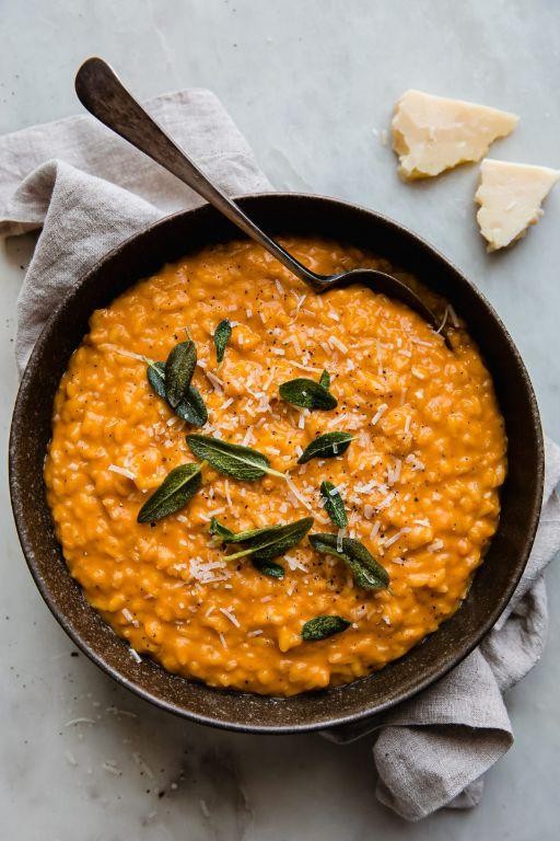 Honey Nut Squash Risotto with Parmesan Cheese
