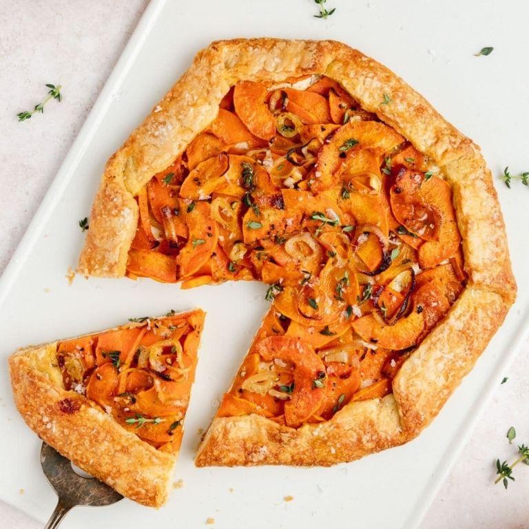 Honey Nut Squash and Goat Cheese Tart