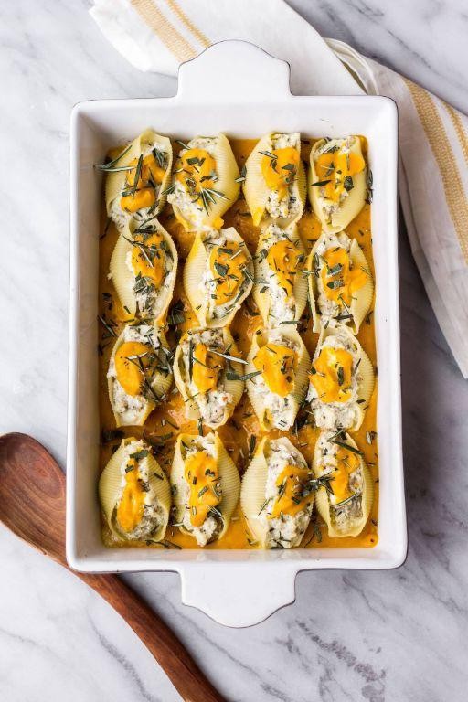 Honey Nut Squash and Sausage Stuffed Shells