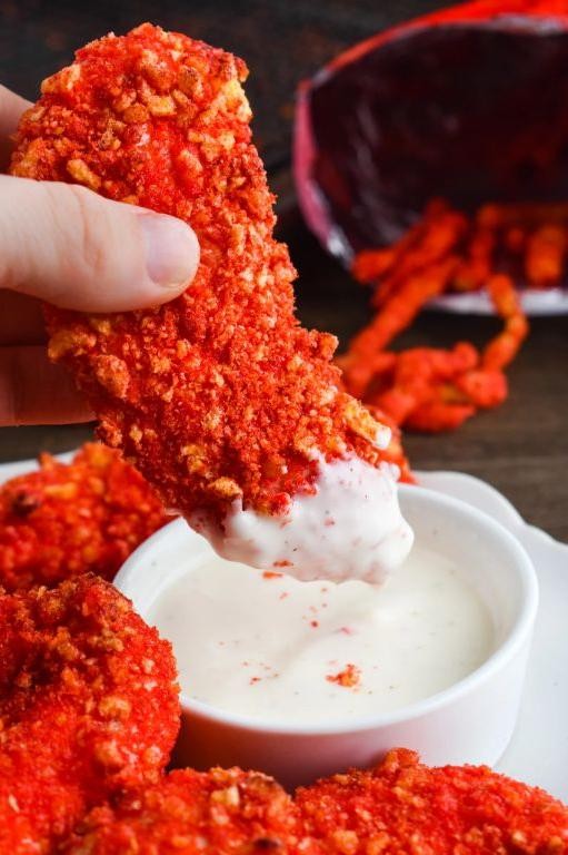 Hot Cheeto Crusted Chicken Parmesan
