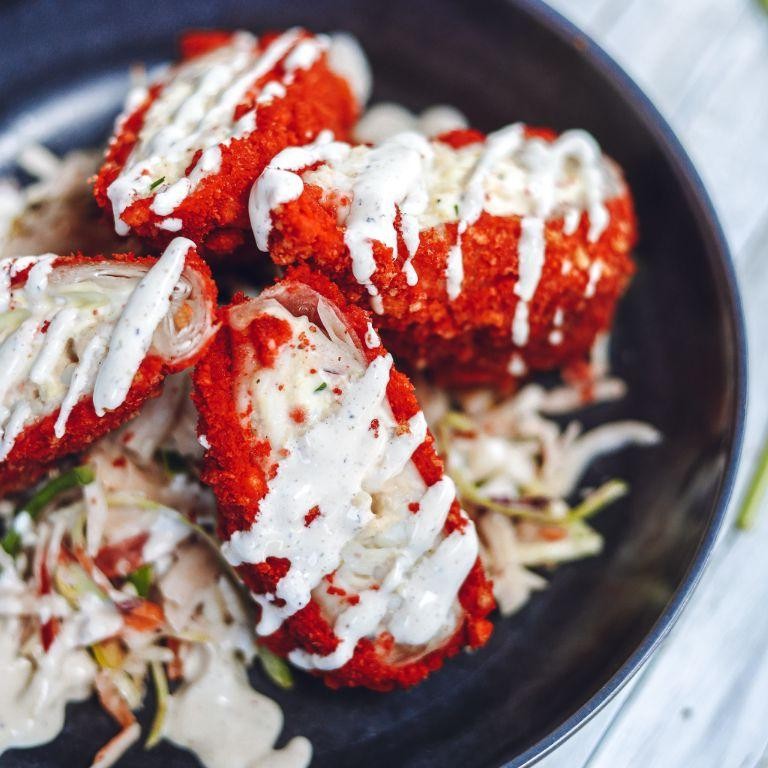 Hot Cheeto Crusted Crab Cakes