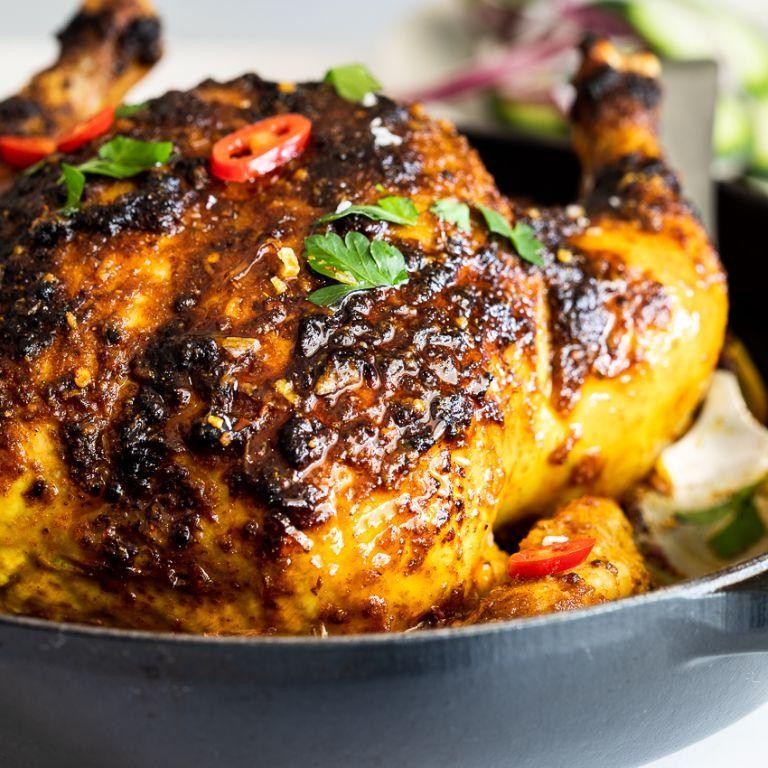 Indian Spiced Whole Roasted Chicken