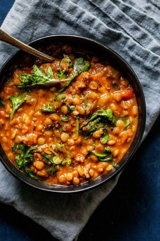 Instant Pot Lentil and Kale Soup