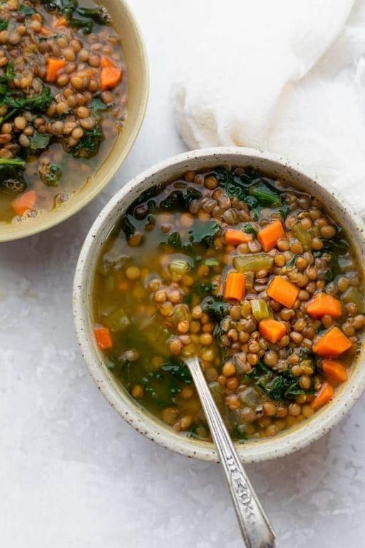 Iron-Fortified Lentil and Kale Soup