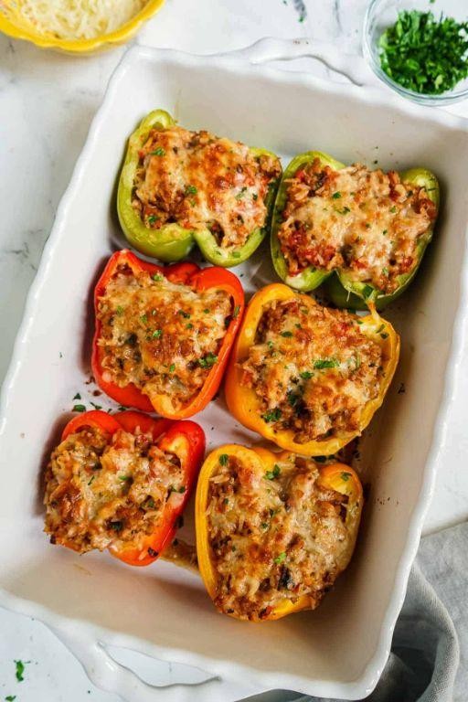 Italian Sausage and Mozzarella Stuffed Peppers