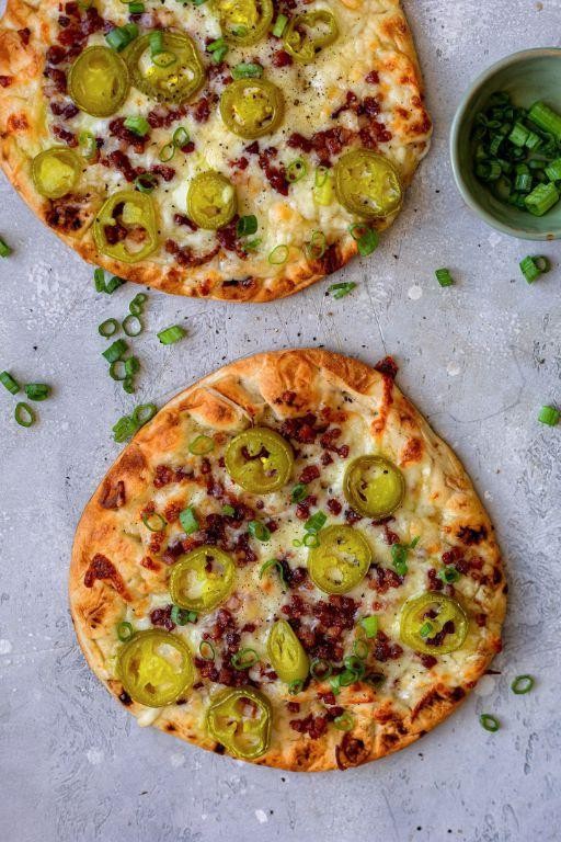 Jalapeno Popper Naan Pizza