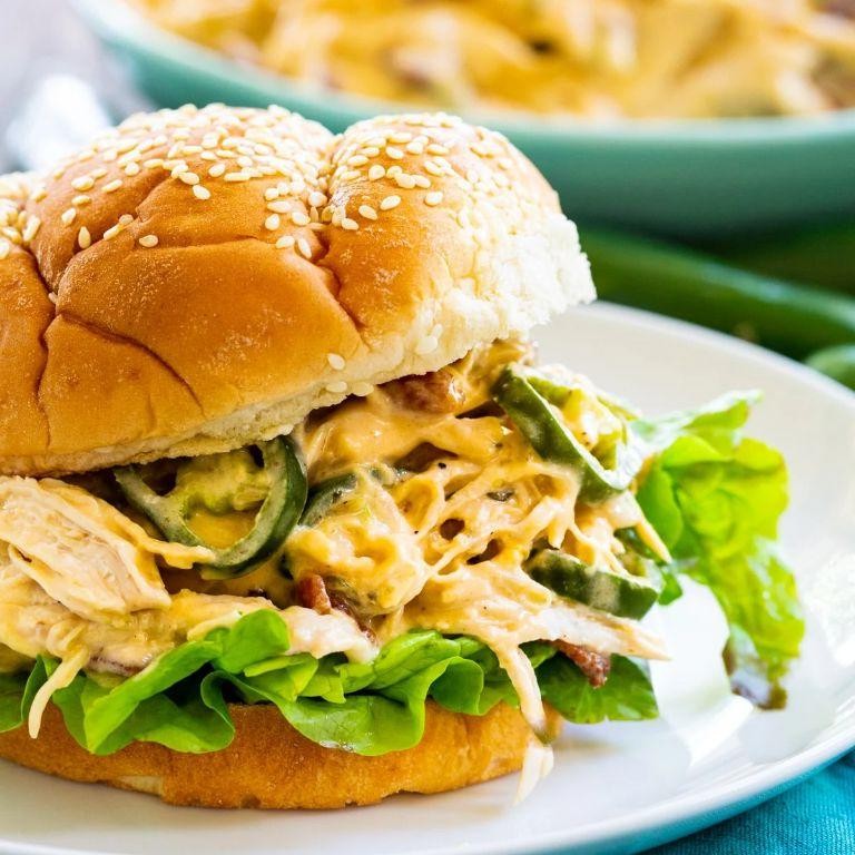 Jalapeno Popper Shredded Chicken Sandwich