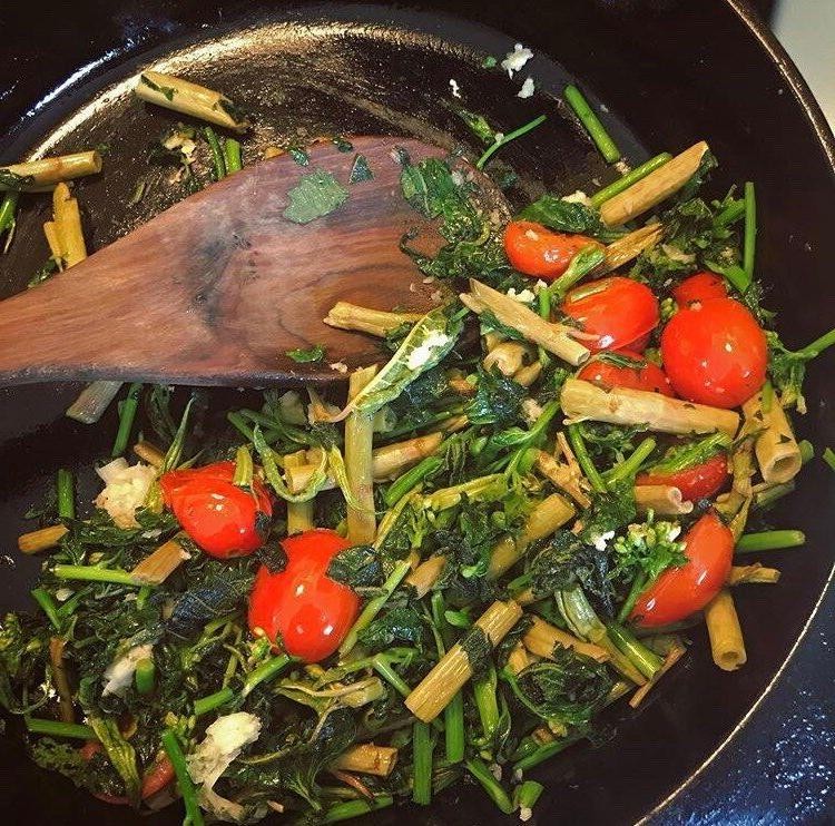 Japanese Knotweed Stir Fry