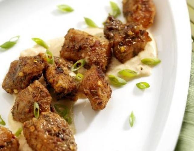Jerk Alligator Bites with Spicy Aioli