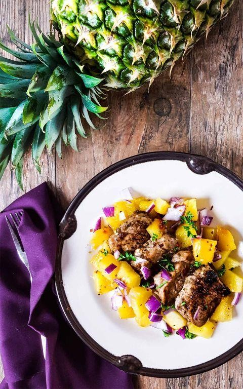 Jerk Pork Tenderloin with Pineapple Glaze