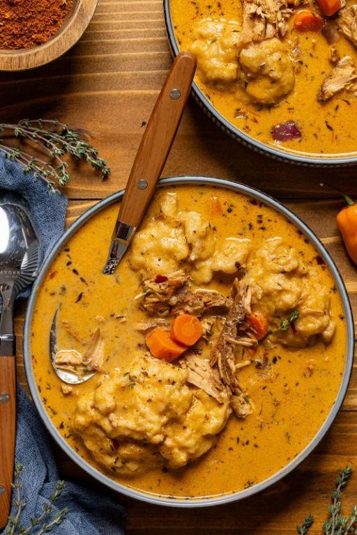 Jerk Rabbit Stew with Dumplings