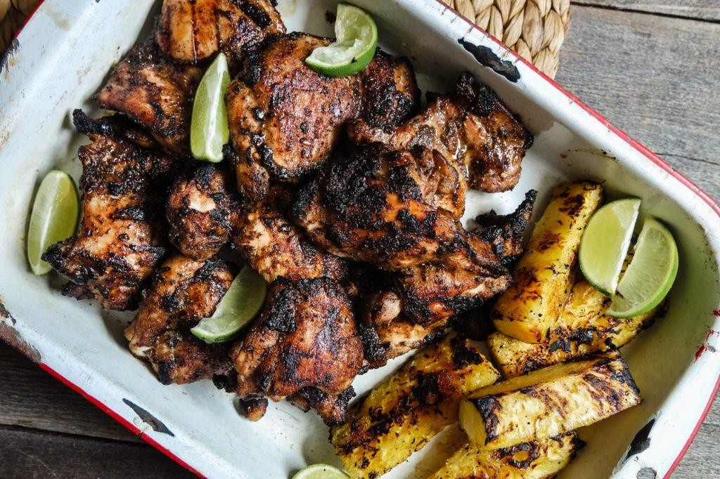 Jerk Seasoned Grilled Chicken Thighs