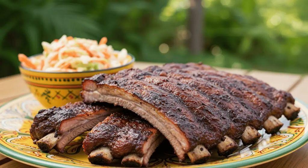Jerk Wild Boar Ribs with BBQ Sauce