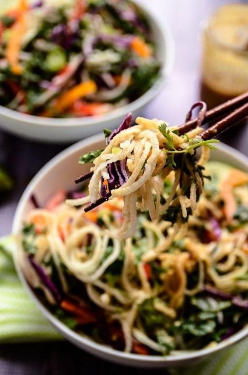 Jicama Noodles with Cilantro Lime Dressing