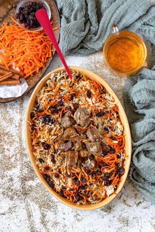 Kabuli Pulao with Lamb and Carrots