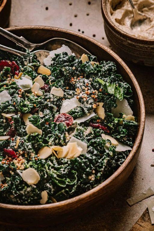 Kale Salad with Lemon Tahini Dressing