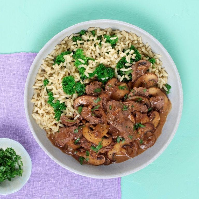 Kale and Beef Stroganoff
