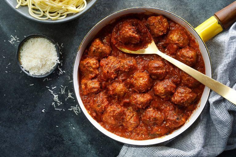 Kasha and Turkey Meatballs in Tomato Sauce