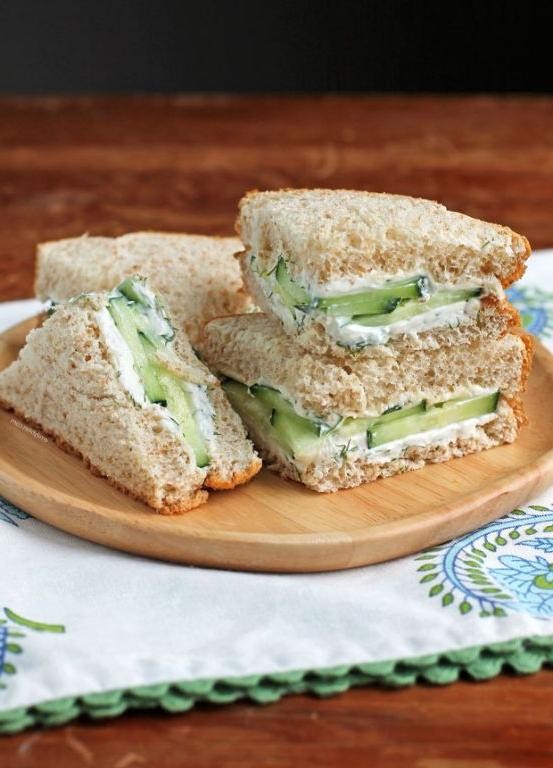 Kefir Cheese and Cucumber Sandwiches