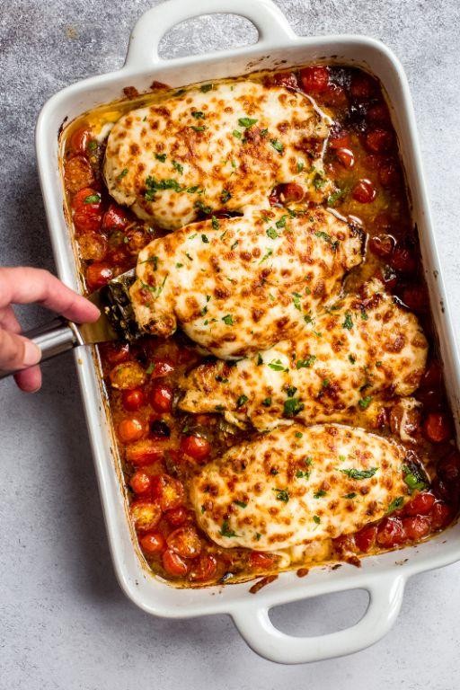 Keto Chicken Thighs with Pesto and Mozzarella