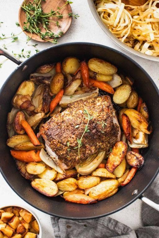 Keto Dutch Oven Pork Roast with Vegetables