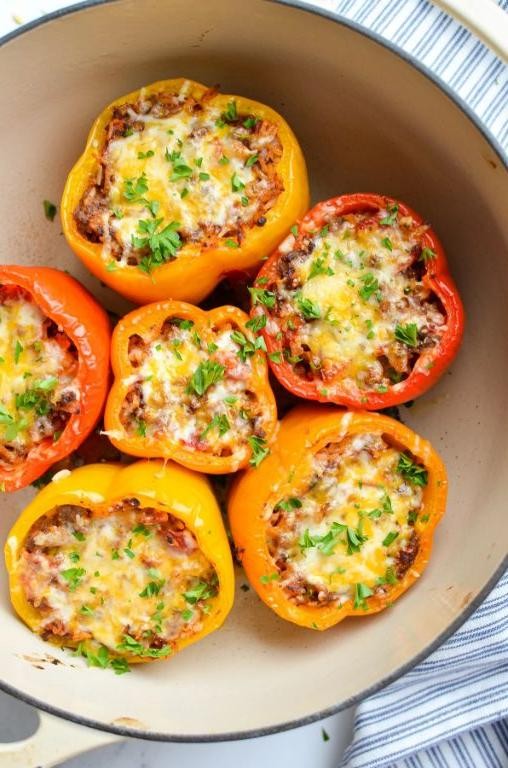Keto Dutch Oven Stuffed Peppers