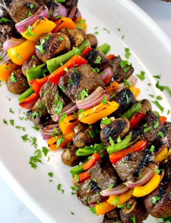 Keto Steak Kebabs with Bell Peppers