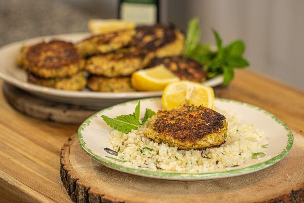 Keto Tuna Cakes with Cauliflower Rice