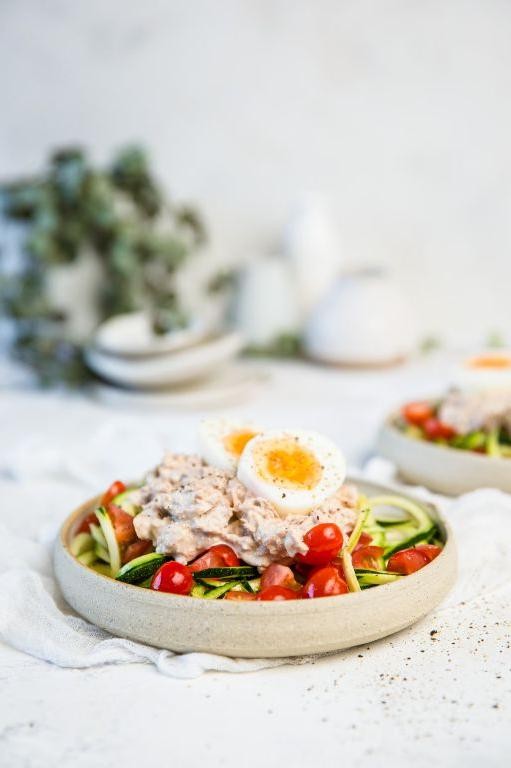 Keto Tuna Zoodle Salad