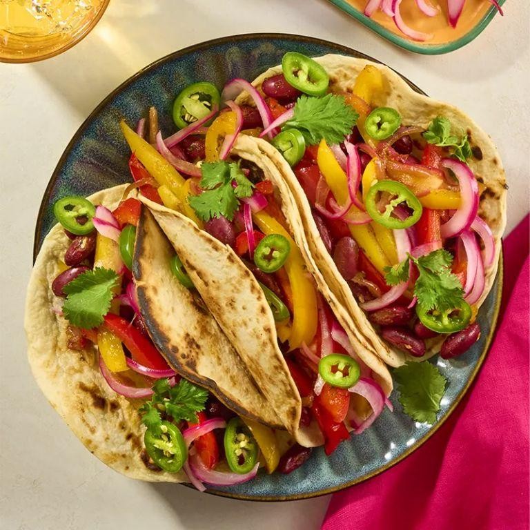 Kidney Bean and Bell Pepper Tacos