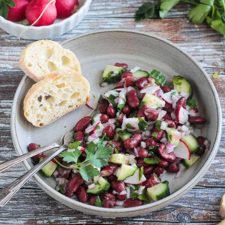 Kidney Bean and Cucumber Salad