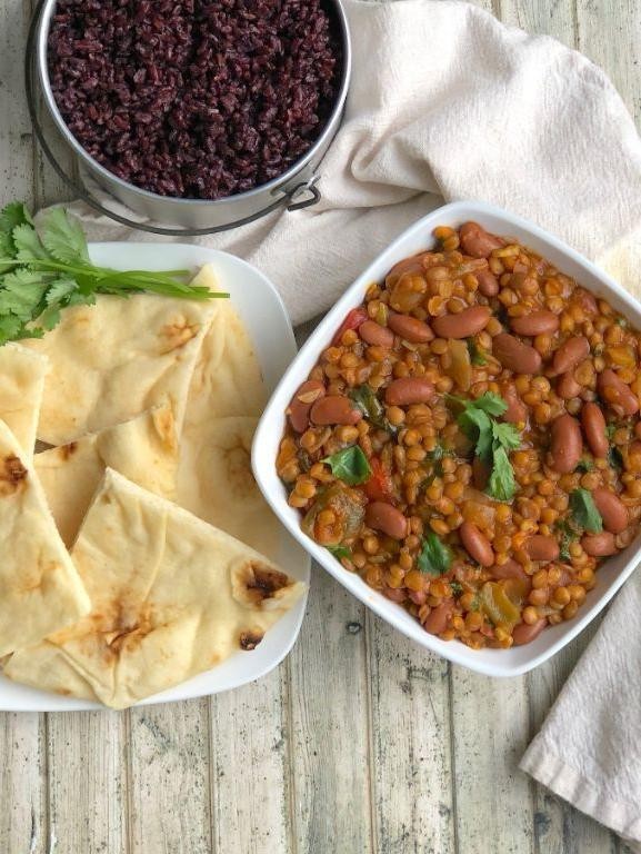 Kidney Bean and Lentil Curry