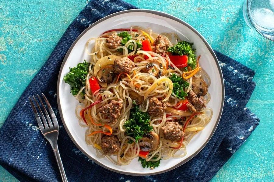 Korean Ground Turkey Japchae