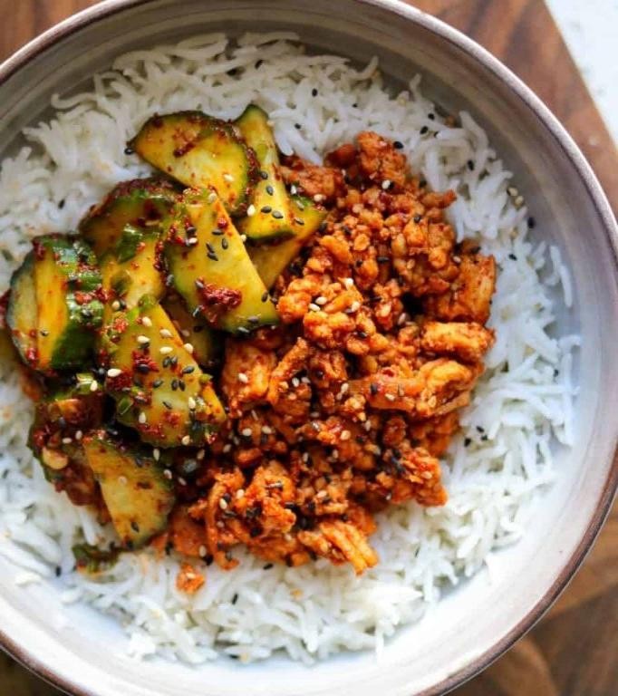 Korean Ground Turkey Kimchi Fried Rice