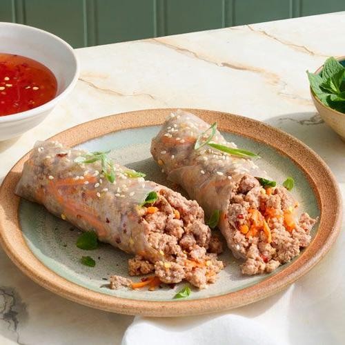 Korean Ground Turkey Spring Rolls