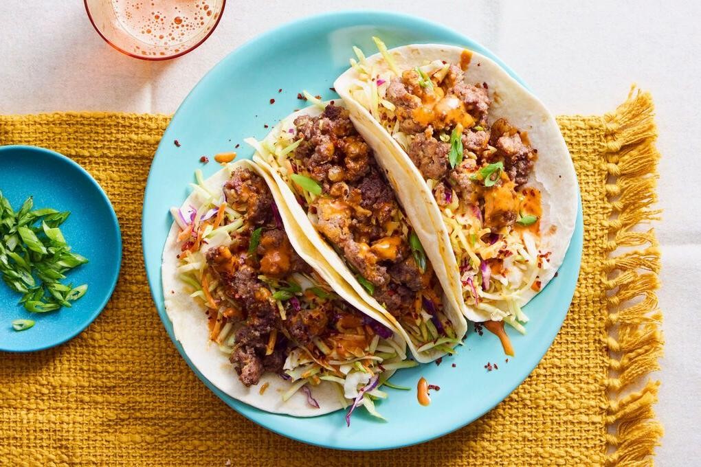 Korean Ground Turkey Tacos