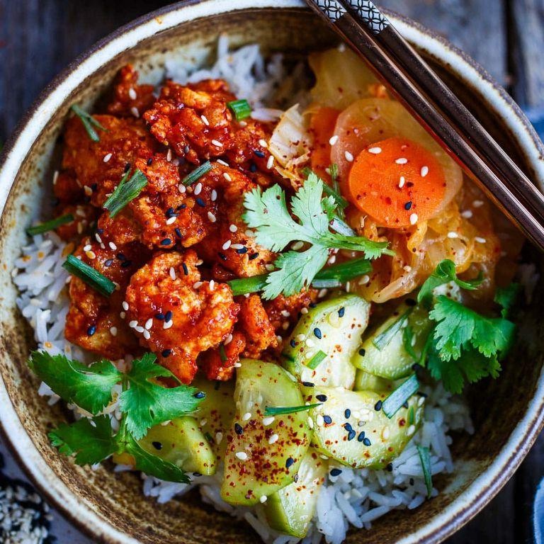 Korean Tofu Rice Bowl