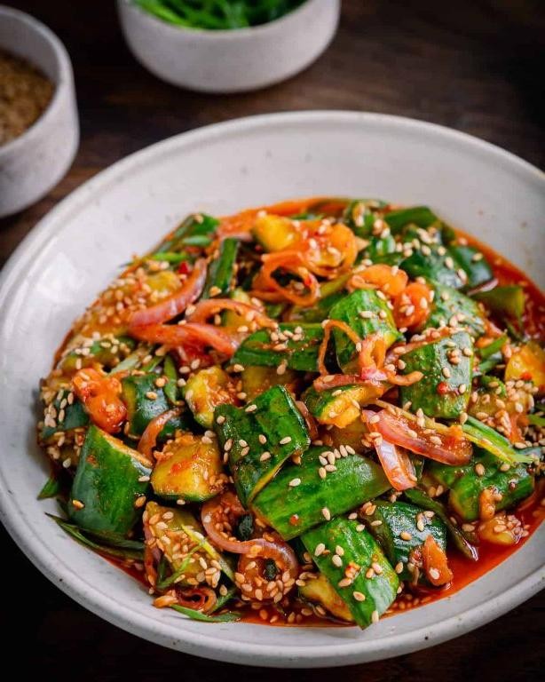 Korean Vegan Cucumber Salad