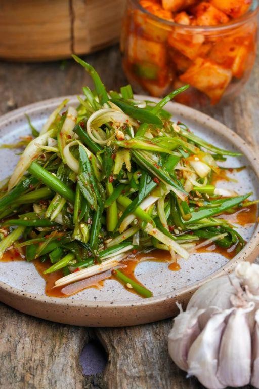 Korean Vegan Green Onion Salad