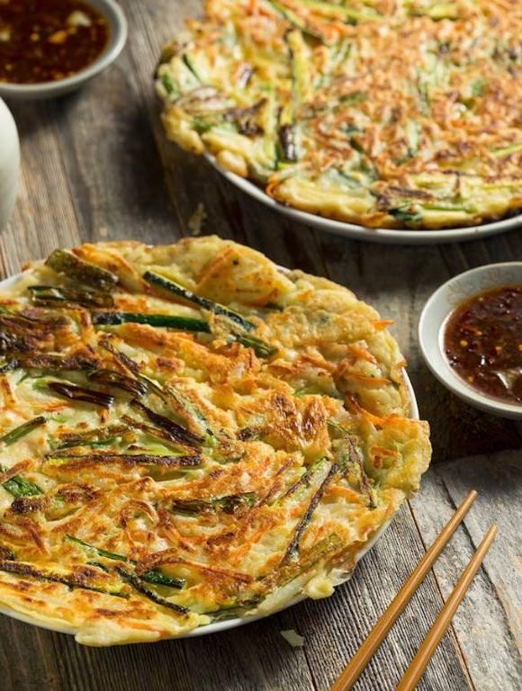 Korean Vegan Pancakes with Scallions