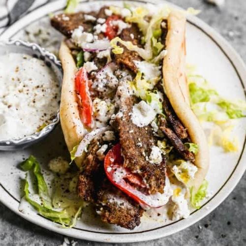 Lamb Gyro with Fresh Vegetables