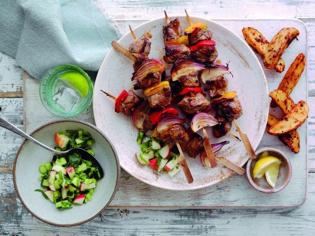 Lamb Kabobs with Honey Mustard Glaze