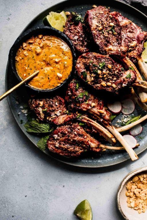 Lamb Kabobs with Spicy Peanut Sauce