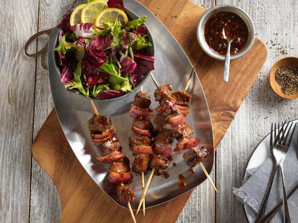 Lamb and Fig Kabobs with Balsamic Reduction