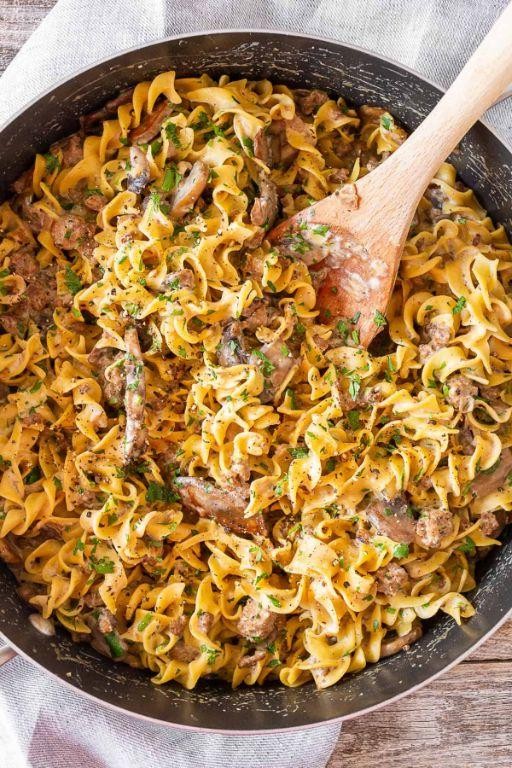 Lean Beef and Mushroom Stroganoff
