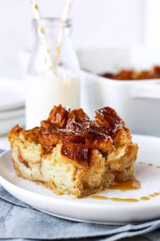Leftover Croissant Bread Pudding