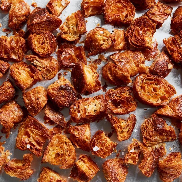 Leftover Croissant Croutons