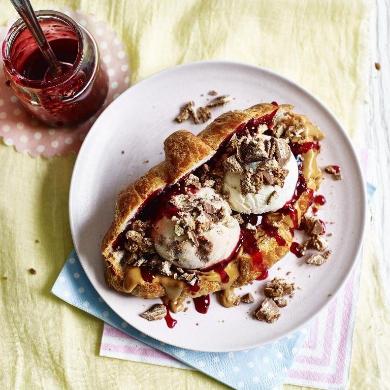 Leftover Croissant Ice Cream Sandwich