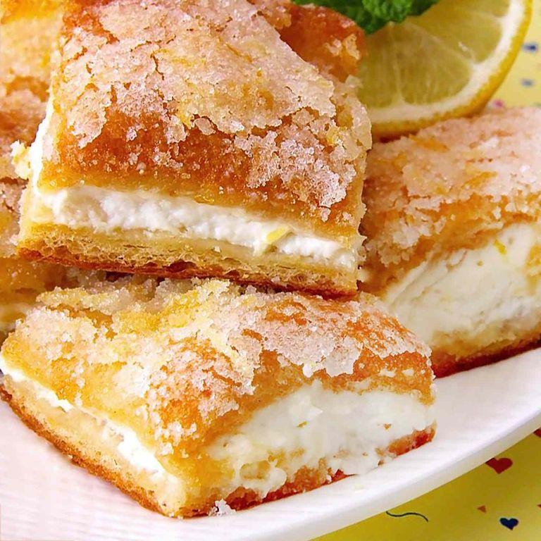 Lemon Bars with Cream Cheese Layer